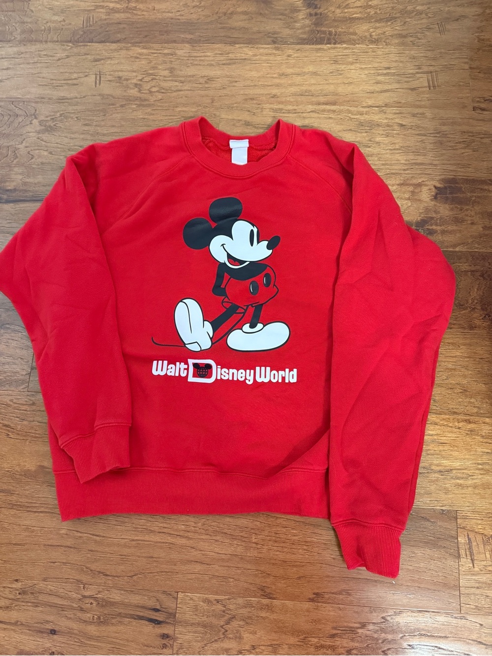 Disney Red Mickey Mouse Pullover Sweatshirt